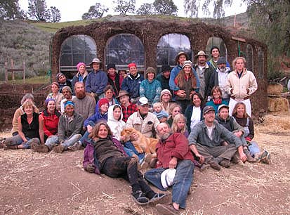 Cob building workshop group photo