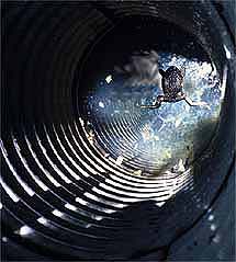 Inside contaminated well.