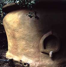 Ferro cement rain water storage tank.